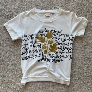 Anthropologie Short Sleeved Sweater Shirt